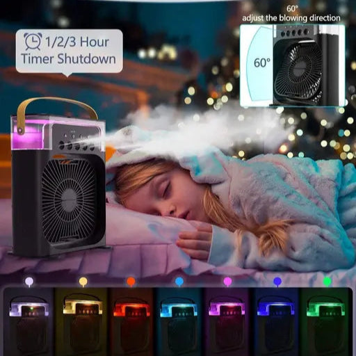 3-in-1 Personal AC Pro (Mini Cooler + Humidifier + RGB Light)
